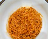 Hình bước làm 3 của món Bún lạnh trộn kim chi cải non Hàn Quốc