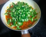 A picture of step 3 of Karela Subzi.