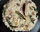 A picture of step 3 of Coconut pulao.