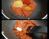 A picture of step 2 of Matar Paneer.
