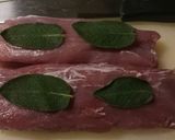 A picture of step 1 of Miale alla romana pork fillet with sage and pancetta.