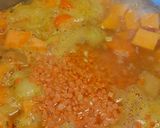 A picture of step 6 of Sweet potato and lentil soup.