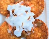 A picture of step 3 of Aloo tikki chaat.