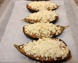 Foto del paso 10 de la receta: Berenjenas al pesto de albahaca, rellenas de atún con tomate