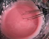 A picture of step 1 of Eggless heart shape red velvet cake.