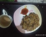 A picture of step 3 of Wheet chilla with tea.