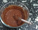 A picture of step 2 of Mocha banana cubes. (Brownie).