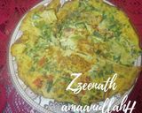 A picture of step 3 of Capsi Omelette or Green Omelette.