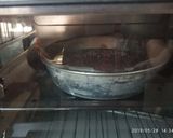 A picture of step 3 of Ruafza rose chocolate cake.