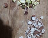 A picture of step 1 of Kashmiri chai /Pink tea.