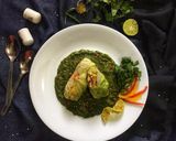 A picture of step 17 of Nutty lemony cabbage roll in green sauce.