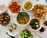 Hình bước làm 9 của món Cơm nhà: sườn non nướng, canh chua cá, sứa trộn, và cánh gà chiên nước mắm trong 60 phút