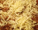 A picture of step 5 of Taco Pizza with Cornbread Crust.