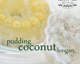 Foto langkah ke 1 dari resep Pudding Coconut Longan.