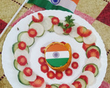 A picture of step 1 of Tri colour salad 🥗 cucumber salad 🥗😋.