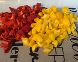 Une image de l'étape 3 de Saumon aux deux poivrons (recette plancha).
