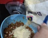 A picture of step 1 of Mince meat pakorey.