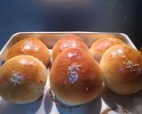 Gambar langkah 14 resipi Burger Bun Homemade Lembut & Chewy.