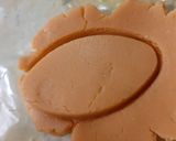 A picture of step 2 of Burfi in rakhi shapes.
