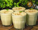 A picture of step 2 of Cucumber Mint Chaas Kheera Pudina Chaas.