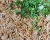 A picture of step 3 of Buffalo chicken dip.