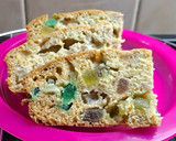 Foto del paso 5 de la receta: Budín de peras y frutas escurridas sin azúcar y sin manteca