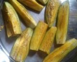 A picture of step 1 of Baigan bahar.
