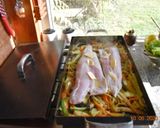 Foto del paso 3 de la receta: Merluza grillada con verduras y muzarella