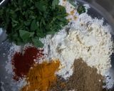 A picture of step 1 of Methi paratha.