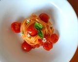 Foto del passaggio 6 della ricetta Spaghetto quadrato al pomodoro e fiori di basilico