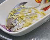 Foto langkah ke 4 dari resep Ikan Bawal Putih Tim harum, bisa untuk makan anak.