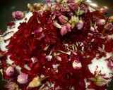 A picture of step 1 of Rose Sherbet Syrup.