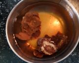 A picture of step 1 of Brinjal Patchadi.