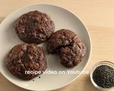 A picture of step 1 of Black Sesame Chocolate Cookies.