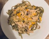 Foto del paso 4 de la receta: Tallarines (espinaca) con pollo, choclo y salsa blanca