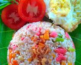 Foto langkah ke 4 dari resep Nasi goreng kornet rainbow #antiribet.