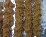 A picture of step 4 of Chicken Seekh kabab.