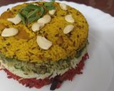 A picture of step 7 of Rangeelo Rainbow Pulav.