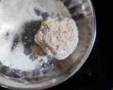 A picture of step 2 of Chokha na balls (Rice balls).