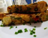Hiszpański omlet ze szparagami krok przepisu 5 zdjęcie