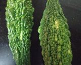 A picture of step 1 of Bitter gourd (karela) #veg green #golden apron.