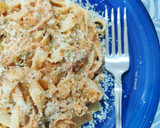Foto del paso 7 de la receta: Tagliatelle con salsa cremosa de tomate y pulled pork