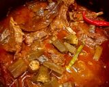 A picture of step 5 of Bhindi Gosht Salan / Mutton Okra Curry.