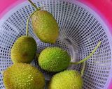 A picture of step 1 of Spiny Gourd/Kantola Fry.