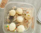 A picture of step 2 of COCONUT LADDU (Milkmaid Coconut Laddu).