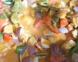 A picture of step 6 of Chicken jalfrezi with boiled Rice 🍚.