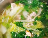 Hình bước làm 1 của món Cải bẹ dún nấu tôm thịt