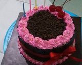 Foto langkah ke 13 dari resep Blackforest Kukus Lembut (Rainbow Cake/Cake Ultah).