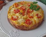 Foto del paso 7 de la receta: Tortilla de patatas al horno -con tomatitos y salsa pesto-