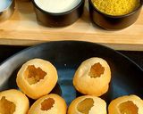 A picture of step 2 of Dahi Puri.